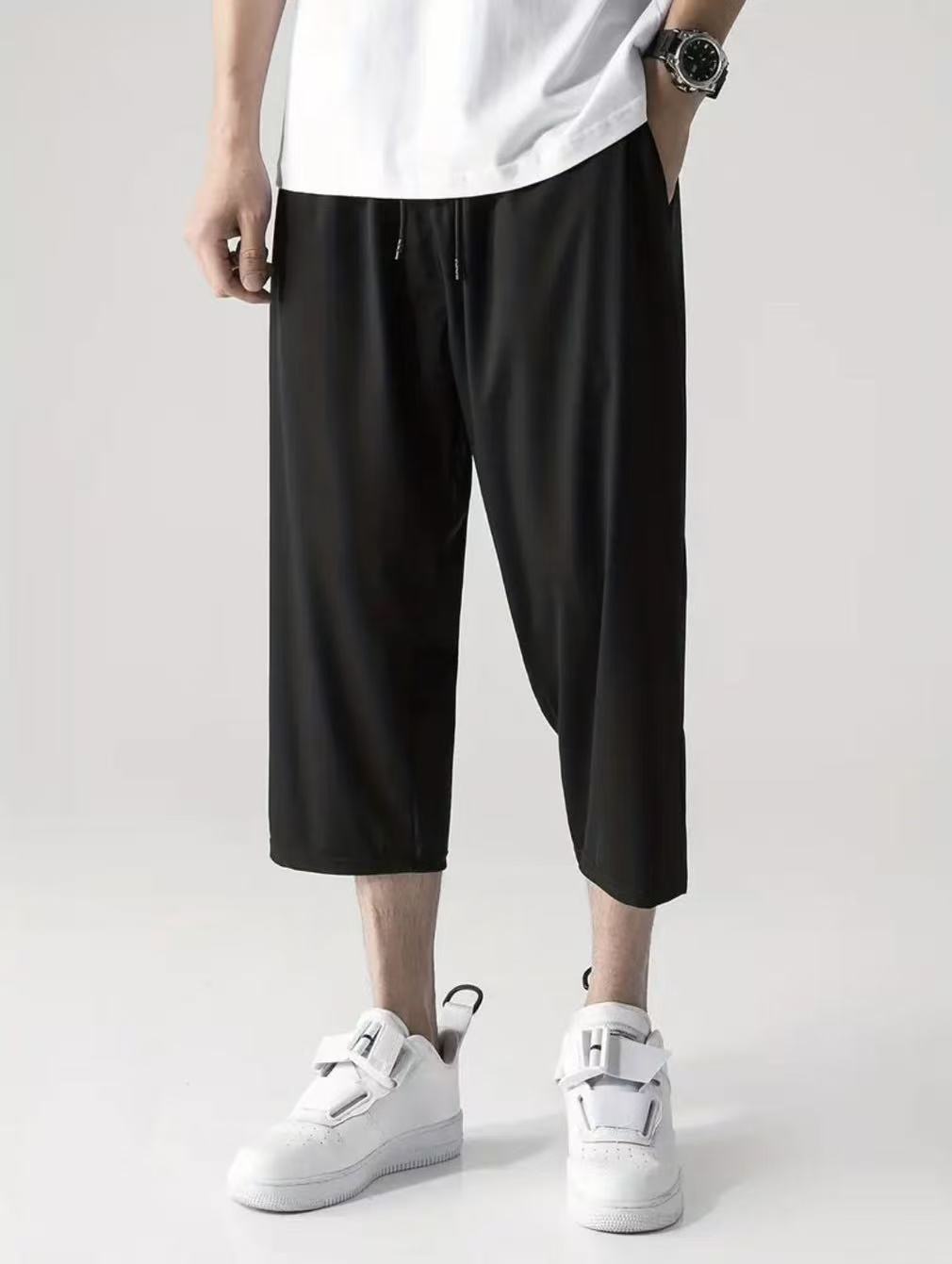 Fluid-Drape Cropped Wide-Leg Trousers