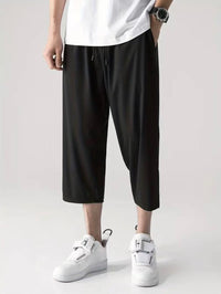 Fluid-Drape Cropped Wide-Leg Trousers