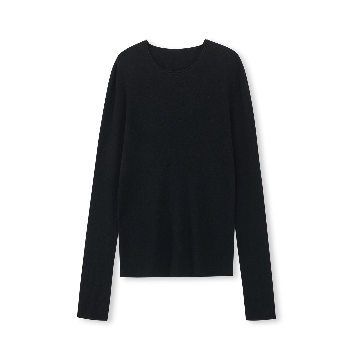 Fine-Gauge Cashmere-Silk Blend Scoopneck Knit Top