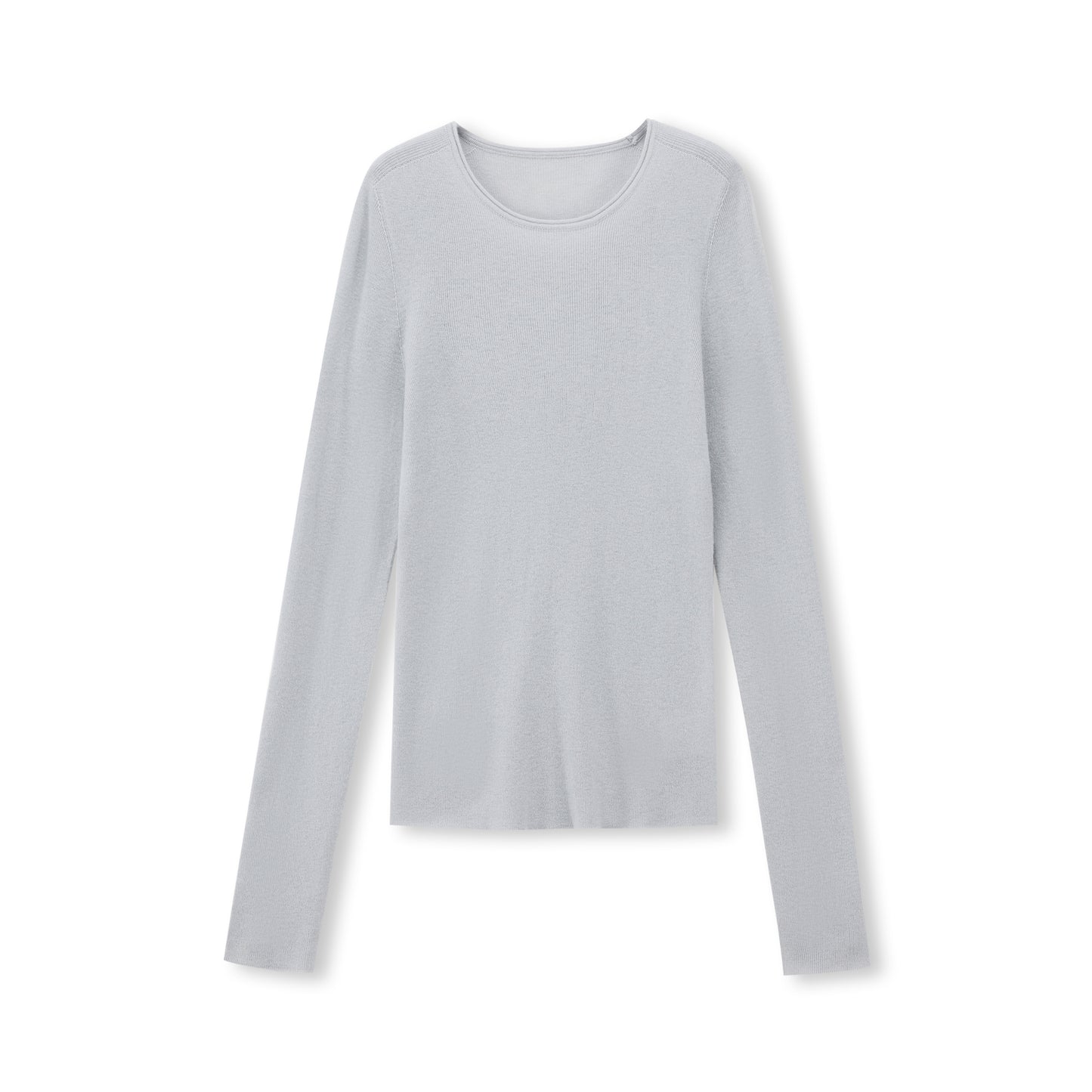 Cashmere-Silk Fine-Gauge Long Sleeve