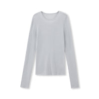 Cashmere-Silk Fine-Gauge Long Sleeve
