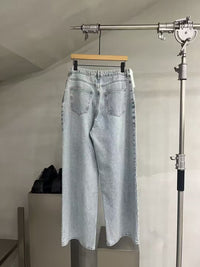 Light-Wash Relaxed Wide-Leg Jeans