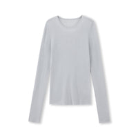 Fine-Gauge Cashmere-Silk Blend Scoopneck Knit Top