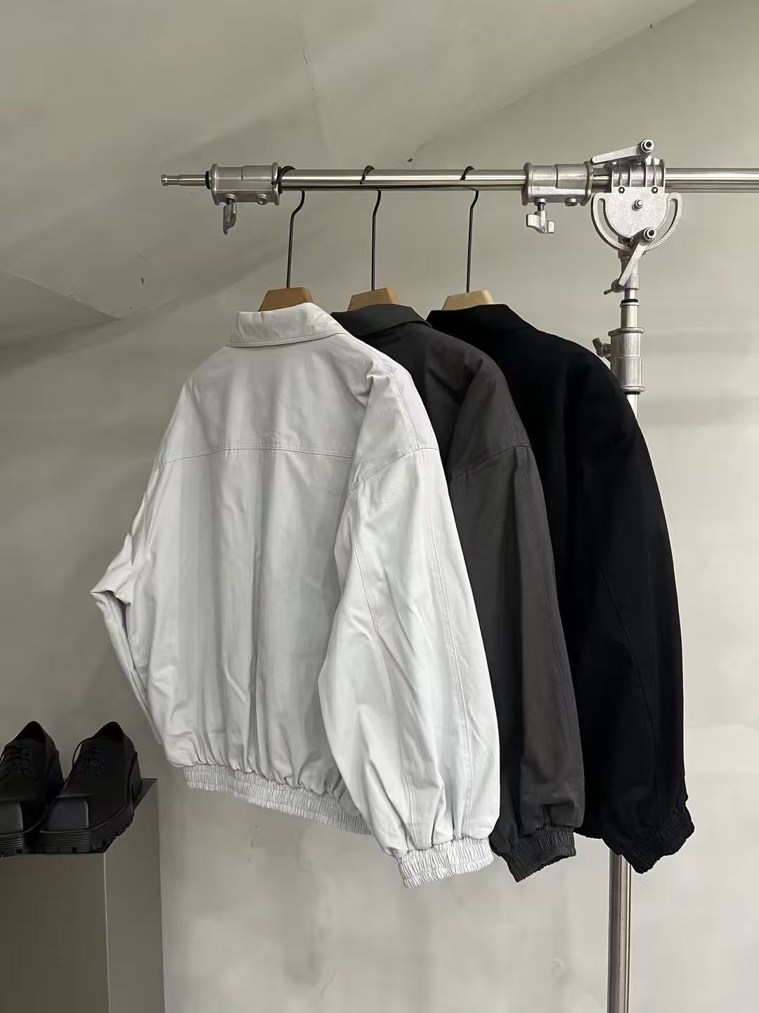 Dropped-Shoulder Zip-Up Utility Jacket