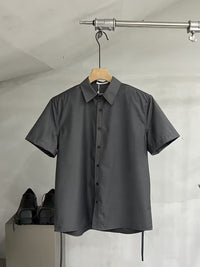 Relaxed Short-Sleeve Button-Up Shirt