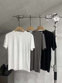 Silky-Drape Essential Crewneck Tee