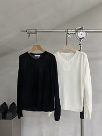 Lightweight V-Neck Fine Knit Sweater