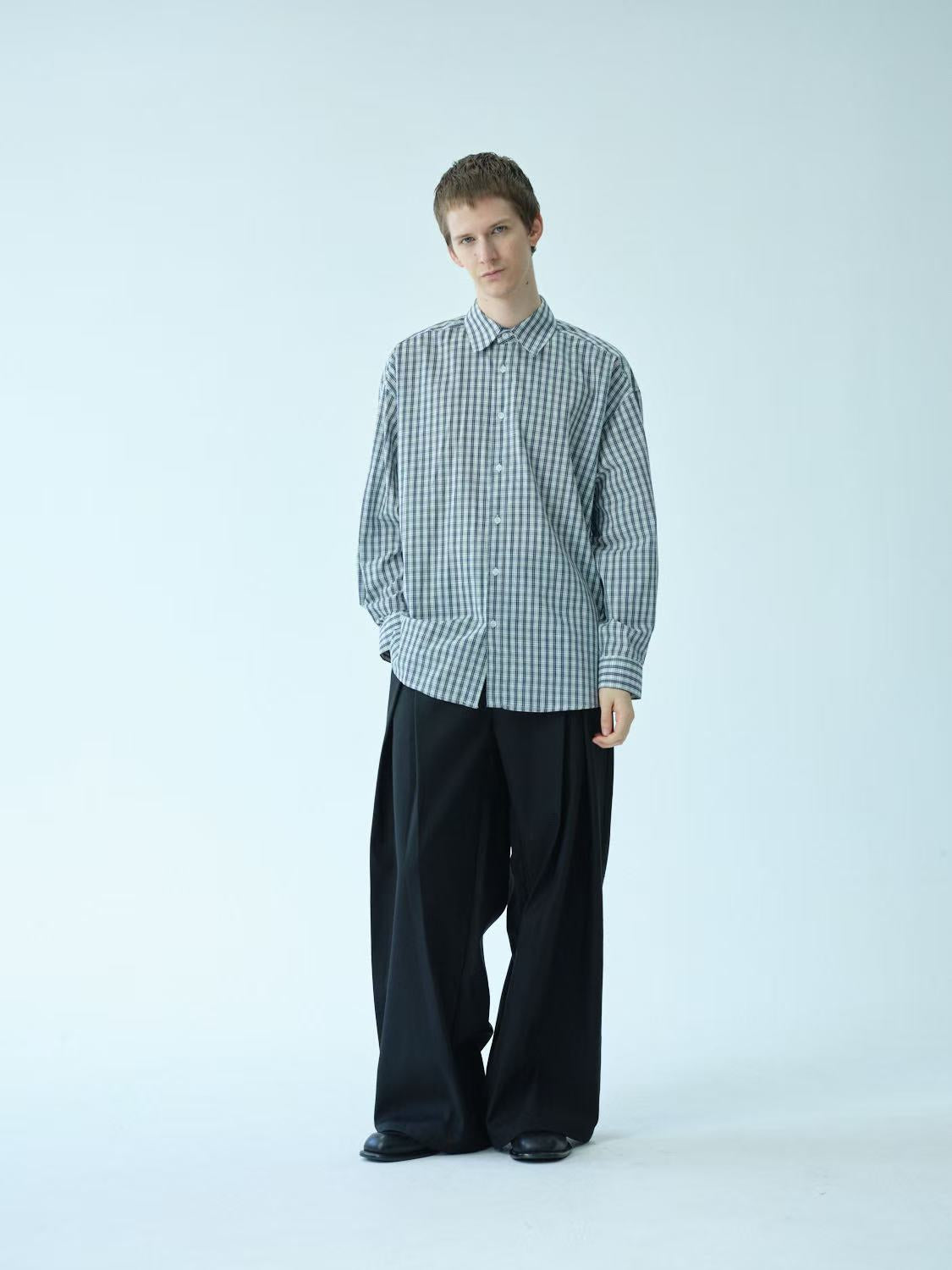 Monochrome Check Relaxed Shirt