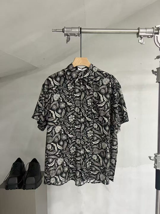 Floral Print Relaxed Short Sleeve Shirt