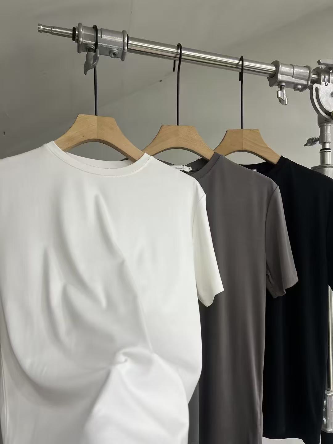 Silky-Drape Essential Crewneck Tee