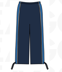 Contrast Side-Stripe Drawcord Hem Wide-Leg Pants