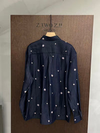 Embroidered Daisy Relaxed Shirt