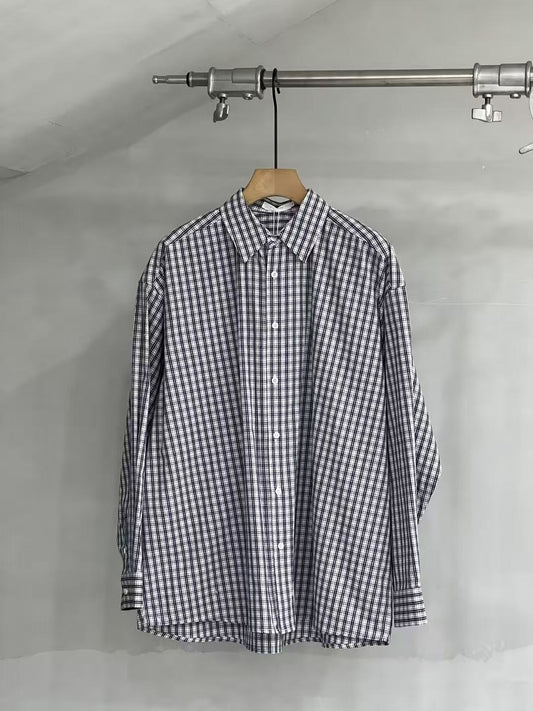 Monochrome Check Relaxed Shirt