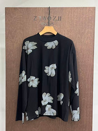 Painterly Floral Relaxed Long-Sleeve Tee