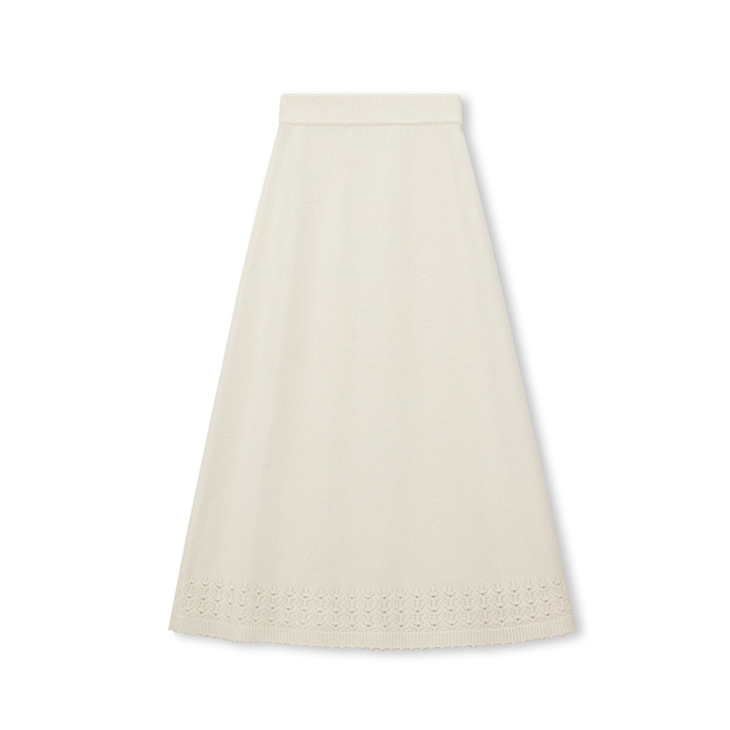 Halo Wool Crochet A-Line Skirt