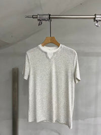 Layered-Neck Short-Sleeve Tee