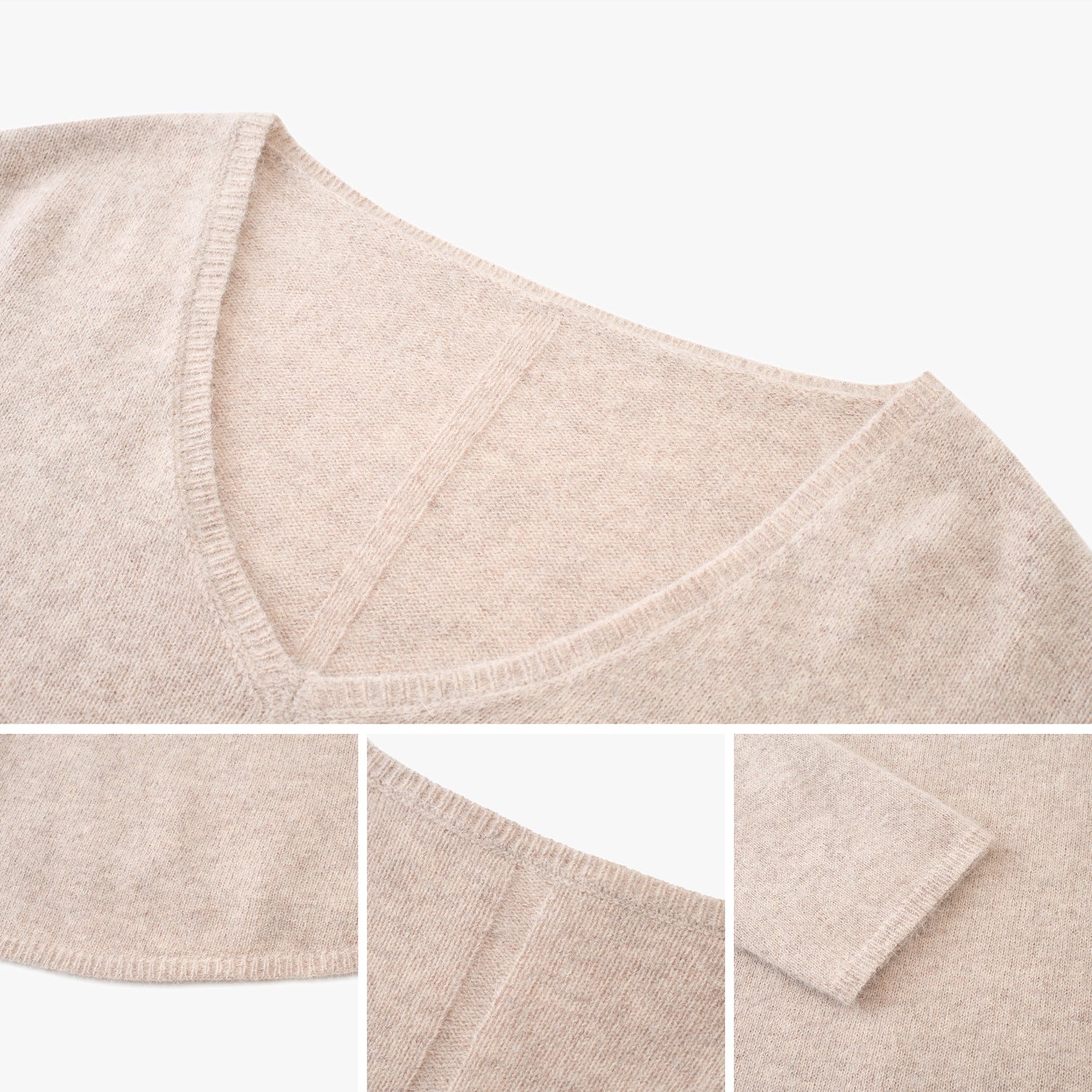 Brushed Wool-Blend V-Neck Sweater