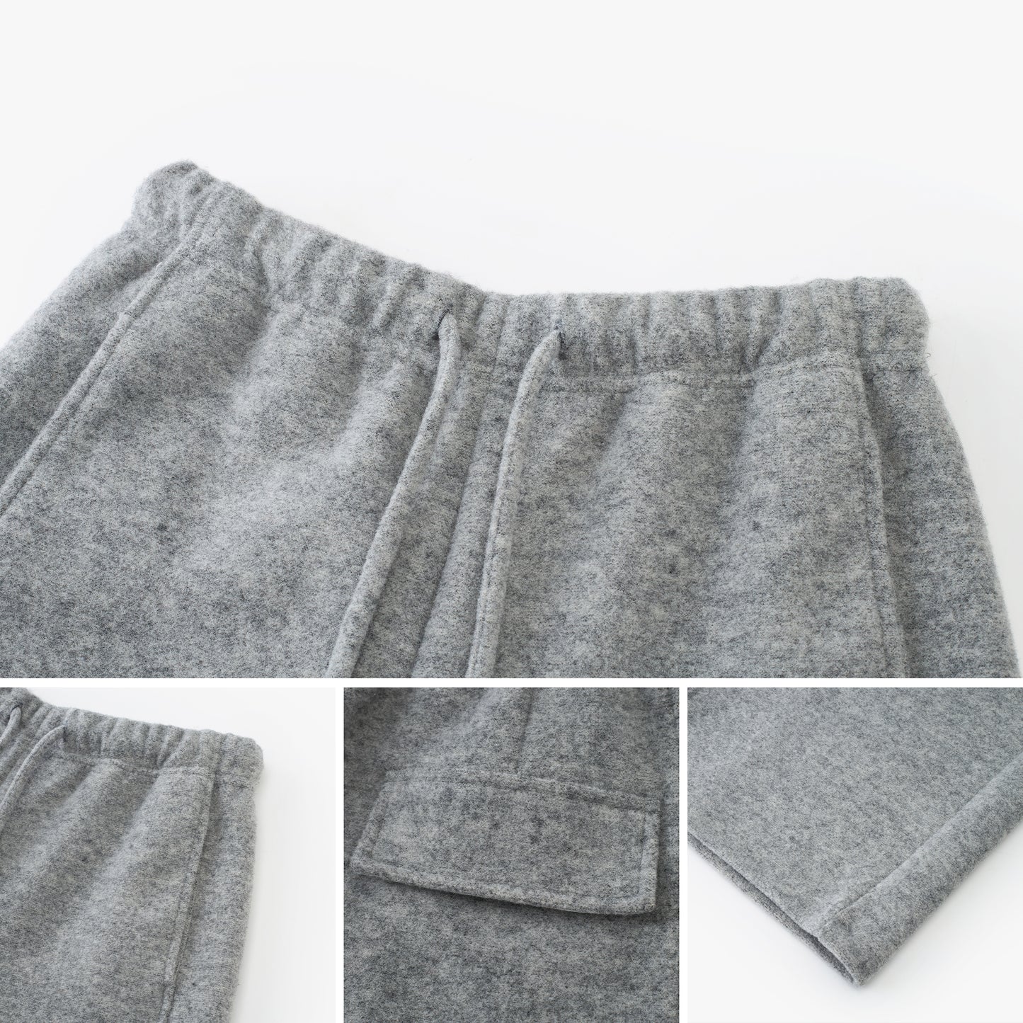 Drawstring-Waist Wool-Blend Wide-Leg Pants