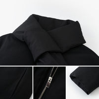 Scarf-Collar Goose Down Jacket