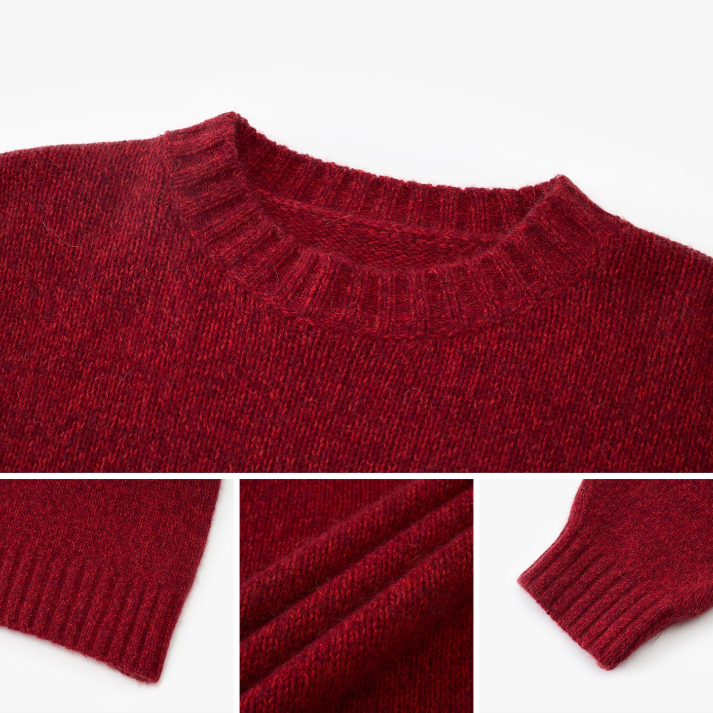 Brushed Wool-Blend Crewneck Sweater