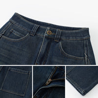 Panel-Seam Wide-Leg Cotton-Blend Jeans