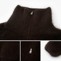 Brushed Specialty-Fiber Blend Zip-Up Knit Jacket