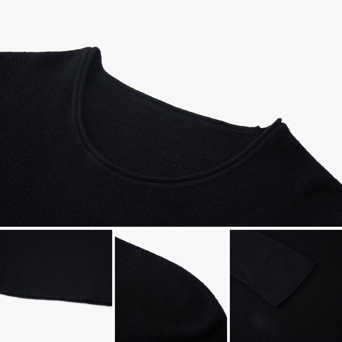 Fine-Gauge Cashmere-Silk Blend Scoopneck Knit Top
