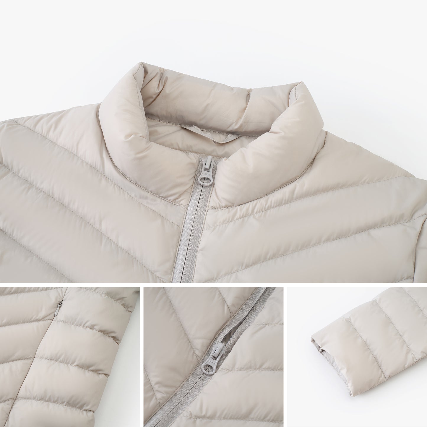 Chevron-Quilted Goose Down Jacket