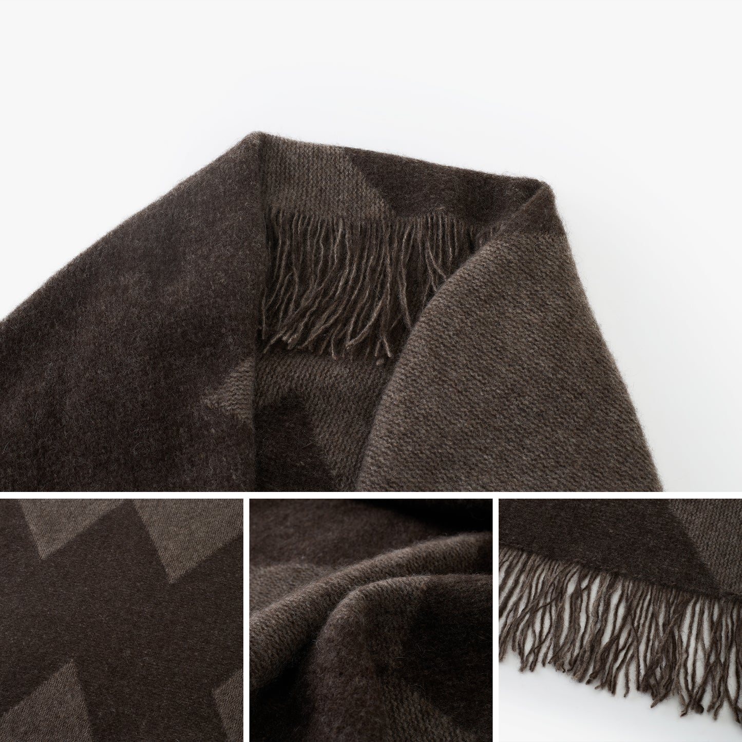Geometric Yak Wool Cape Wrap