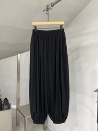 Relaxed Drape Elastic-Hem Pants