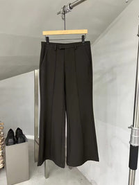Relaxed Pleated Wide-Leg Trousers
