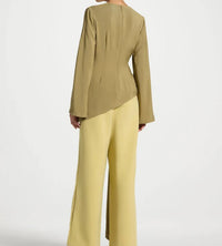 Ruched Asymmetric Sash Top