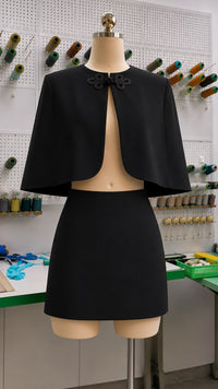 Minimal Structured A-Line Mini Skirt