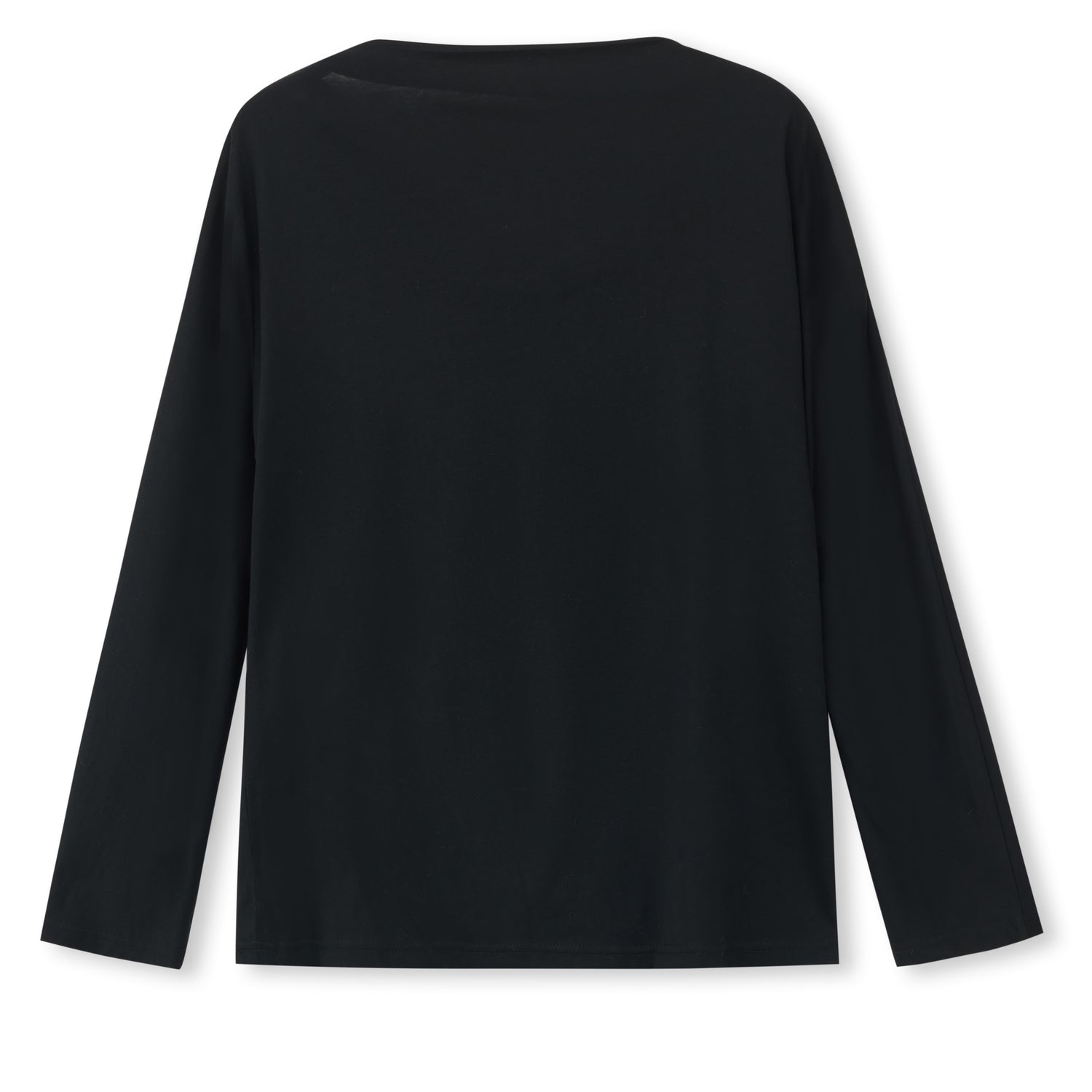 Draped Cowlneck Modal-Cotton Blend Top