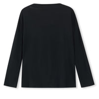 Draped Cowlneck Modal-Cotton Blend Top