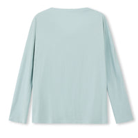 Draped Cowlneck Modal-Cotton Blend Top