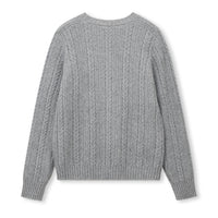 Cable-Knit Wool-Blend Crewneck Sweater
