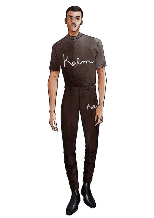 Signature Script Sculpted Tee & Stacked Pant Set