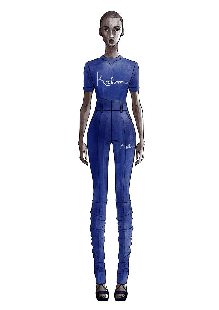 Signature Script Sculpted Tee & Stacked Pant Set