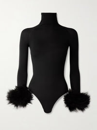 Custom Turtleneck Bodysuit with Plush Cuff Trim