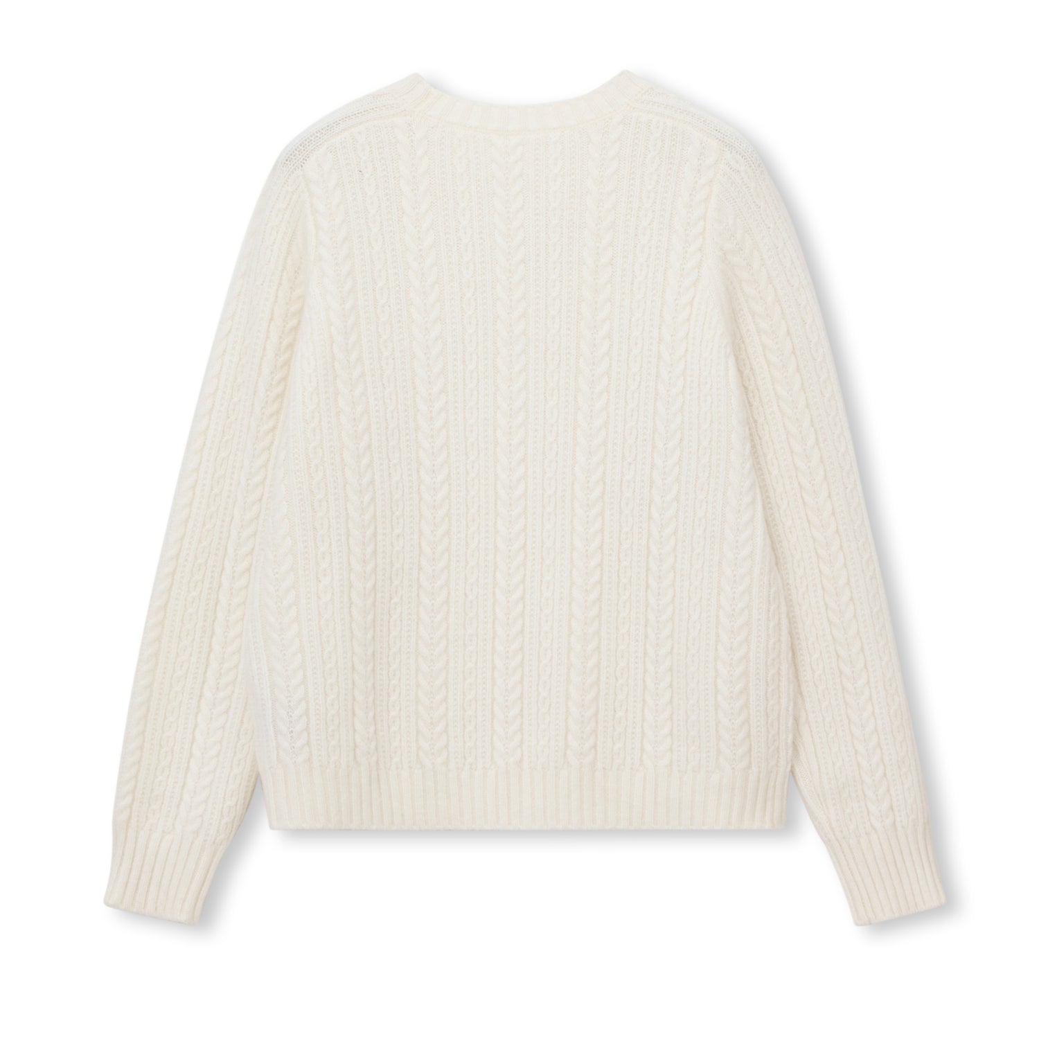Cable-Knit Wool-Blend Crewneck Sweater