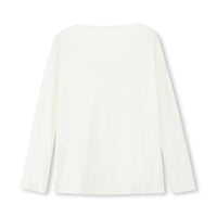 Draped Cowlneck Modal-Cotton Blend Top