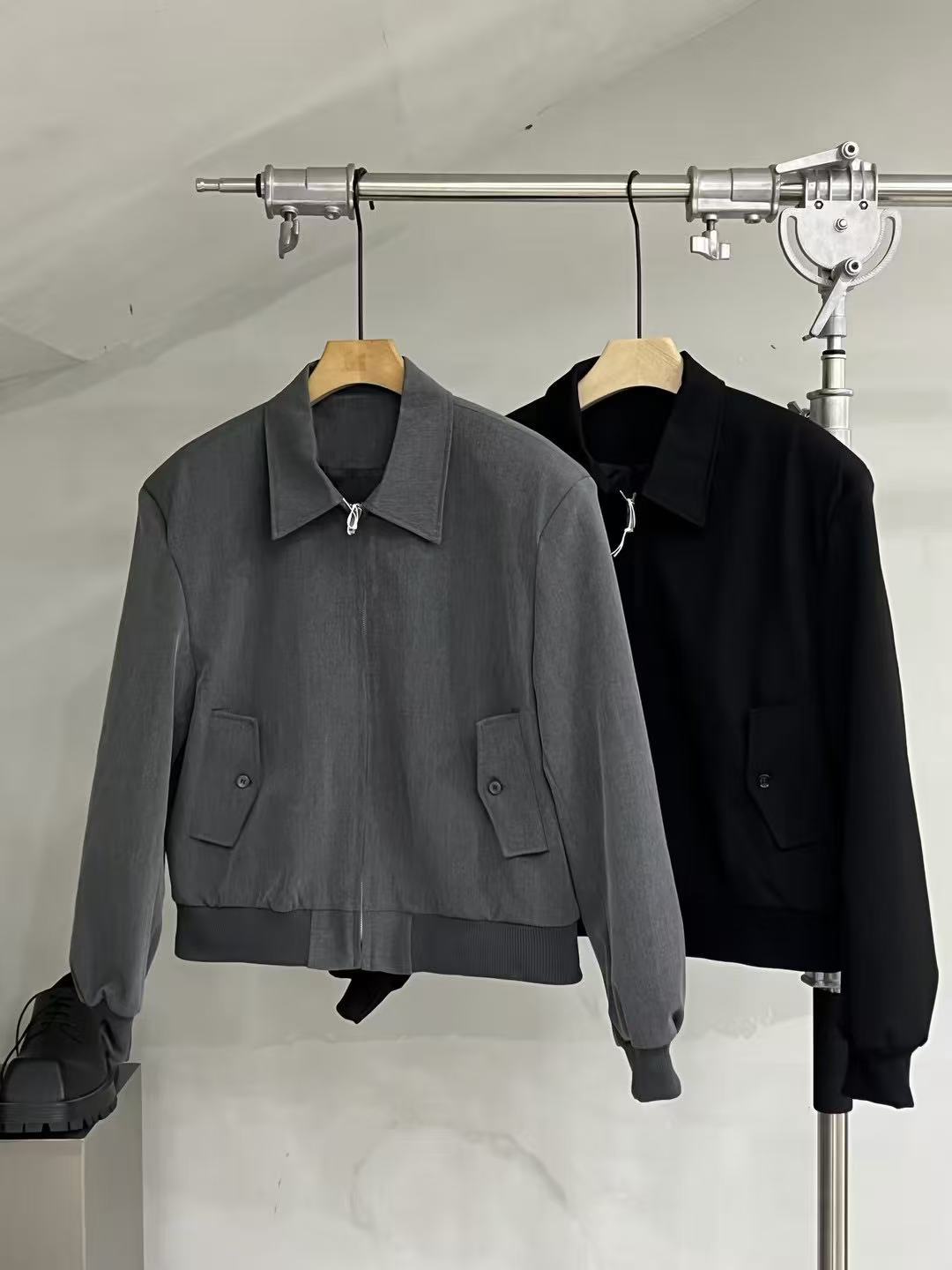 Zip-Up Utility Collar Jacket