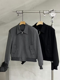 Zip-Up Utility Collar Jacket