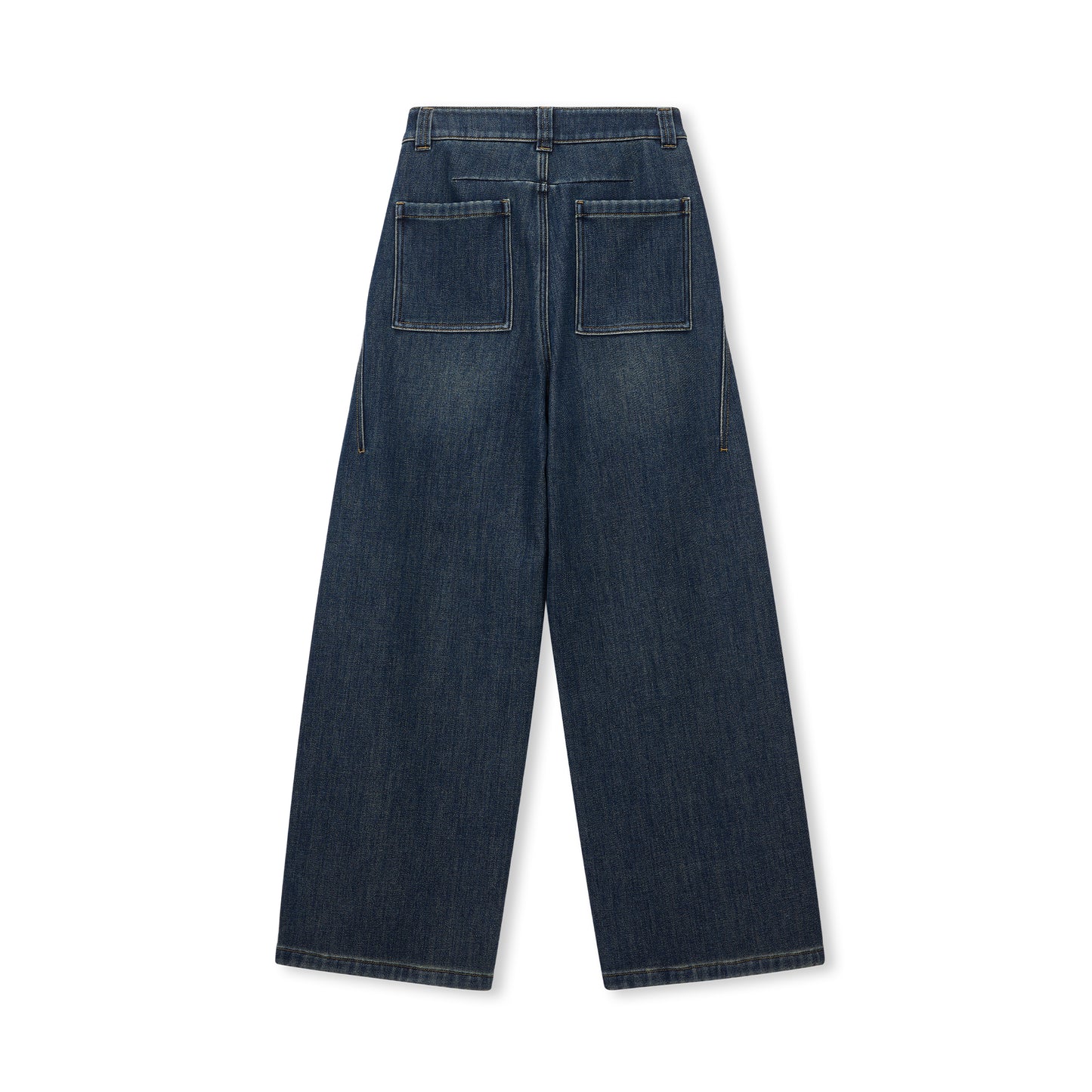 Panel-Seam Wide-Leg Cotton-Blend Jeans