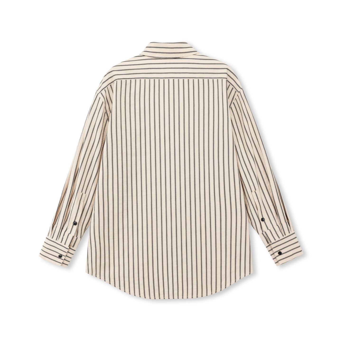 Pinstripe Relaxed Cotton-Blend Button-Up Shirt