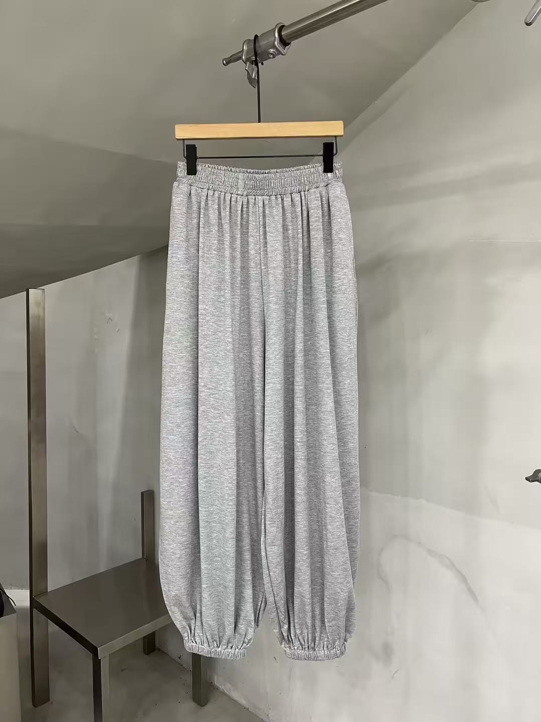Relaxed Drape Elastic-Hem Pants
