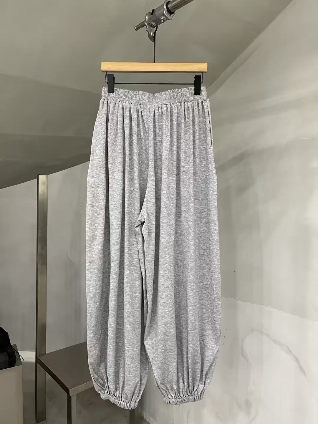 Relaxed Drape Elastic-Hem Pants