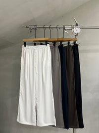 Relaxed Drawstring Wide-Leg Lounge Trousers