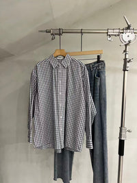 Monochrome Check Relaxed Shirt